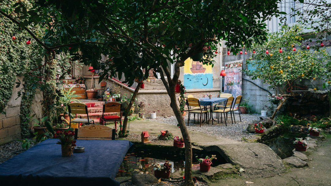 celebrity home garden view