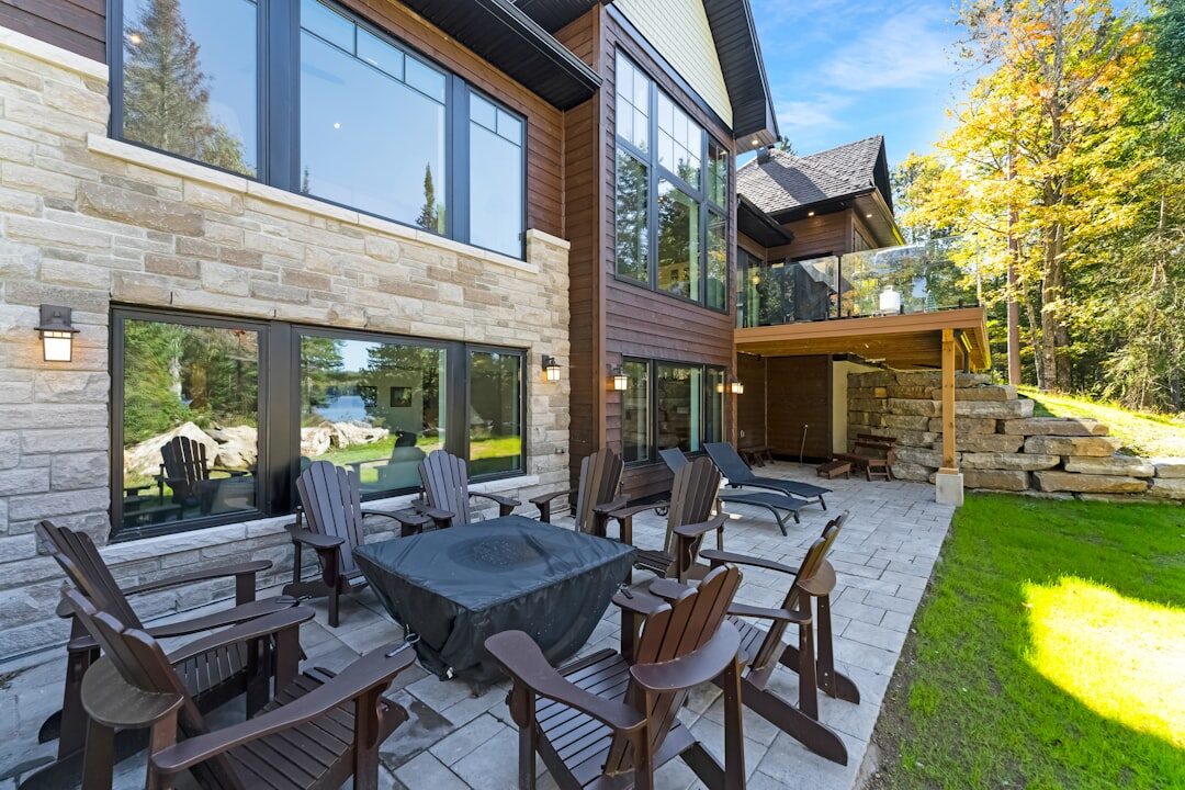 outdoor pool area celebrity home